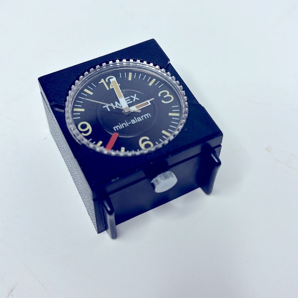 Timex | RARE Black Mini-Alarm | Mini Furniture | Collectors Piece | Clock Travel